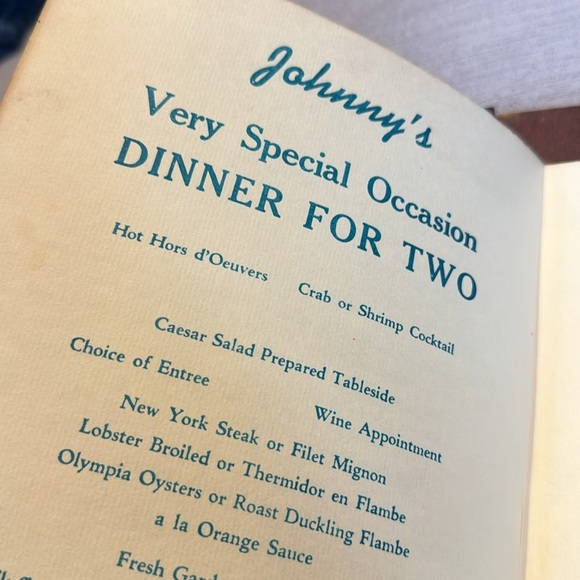 Johnnys  dock restaurant Tacoma, Washington Wood menu vintage - Picture 10 of 11